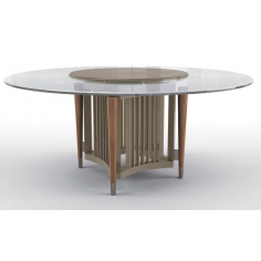 Dining Tables Contemporary Caged Clarity Round Dining Table