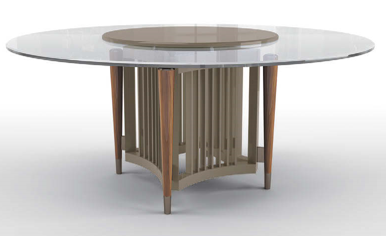 Dining Tables Contemporary Caged Clarity Round Dining Table