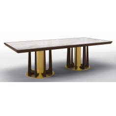 Dining Tables Deluxe Frosted Forrest Rectangular Dining Table