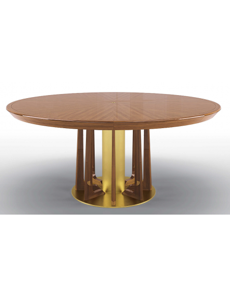 High End Bronzed Sun Beams Round Dining Table
