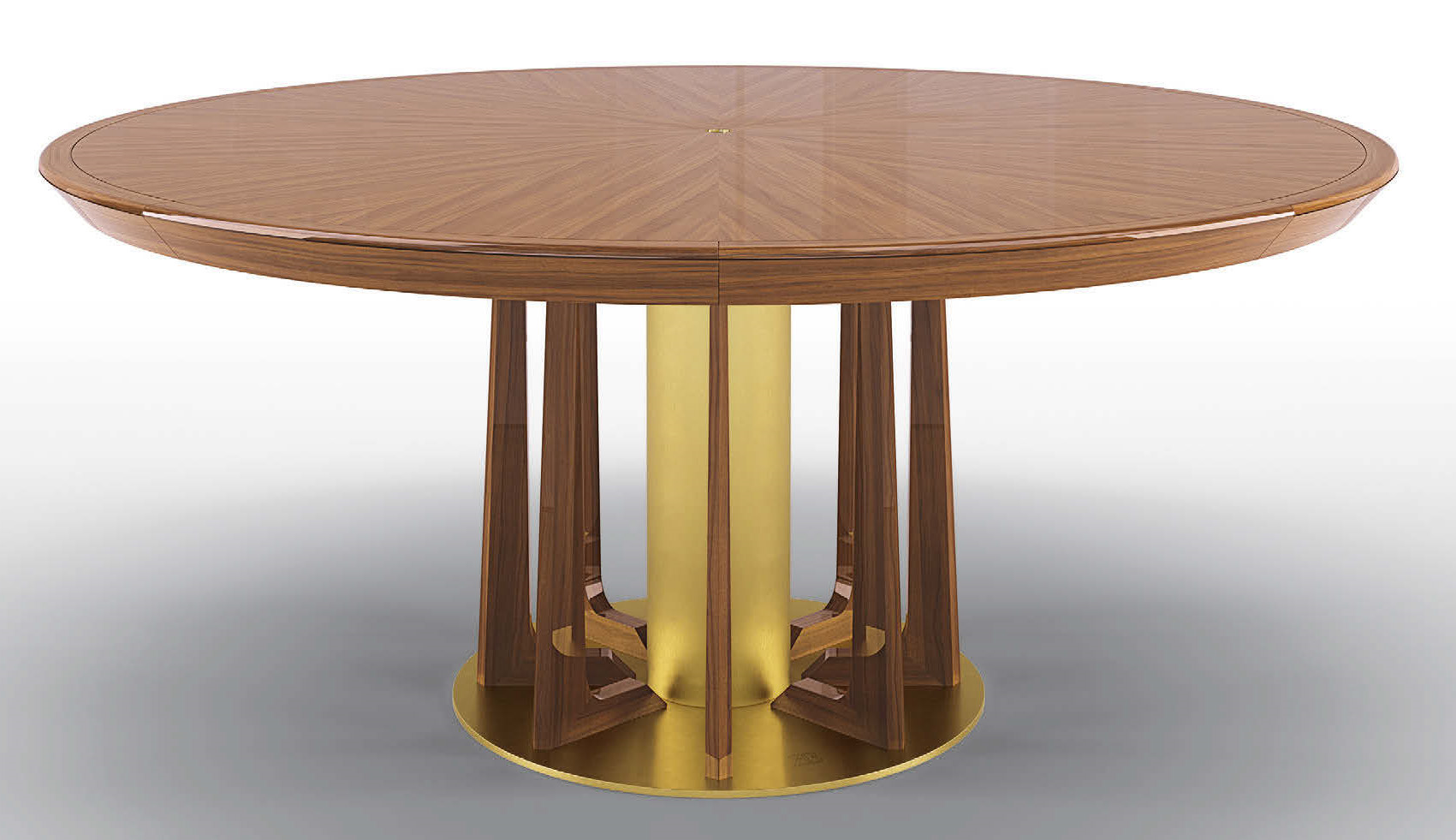 Dining Tables High End Bronzed Sun Beams Round Dining Table