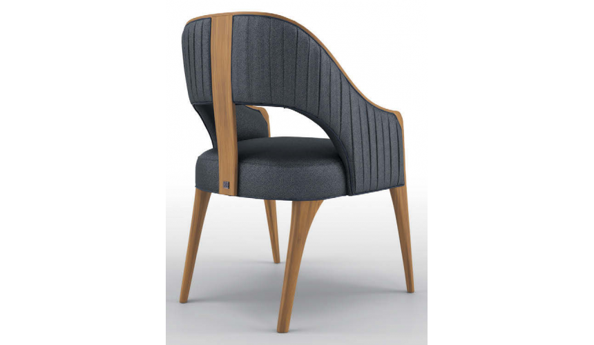 Contemporary Temptress Blue Dining Armchair, Blue Leather Dining Chairs Images