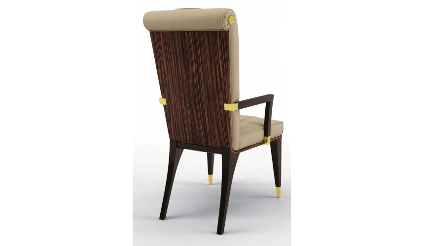 61-132 Solid walnut wood Dining Arm Chair