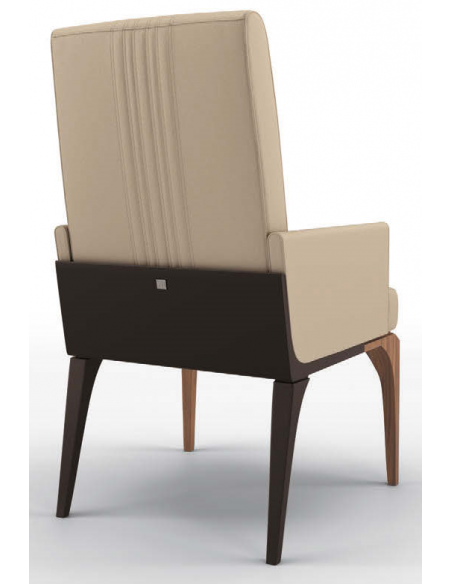 CHAIRS, Leather, Upholstered, Accent Elegant Utterly Beige Dining Armchair