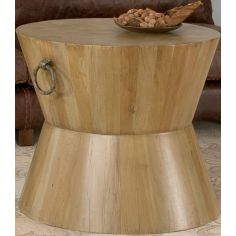 Round & Oval Side Tables Old Wood Hourglass Table 2
