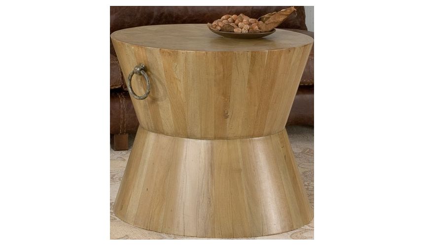 Round & Oval Side Tables Old Wood Hourglass Table