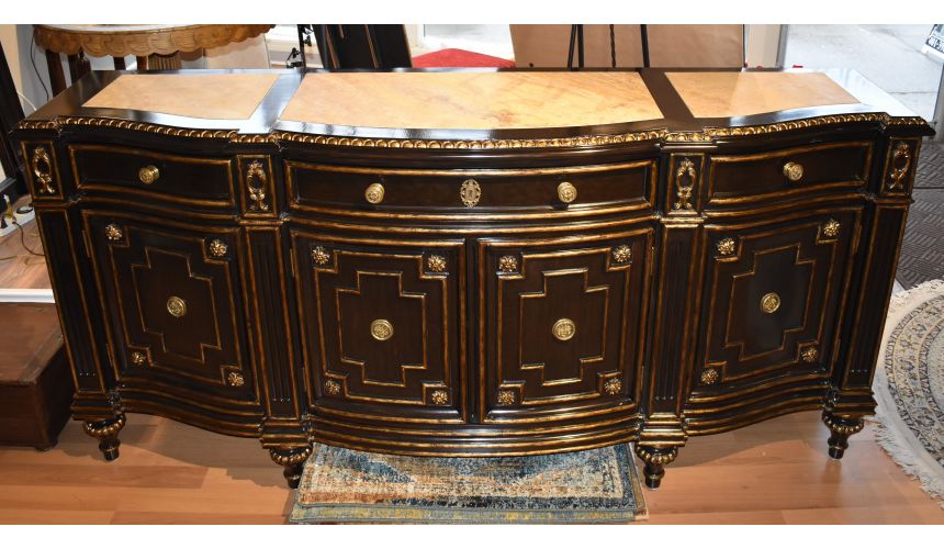 Breakfronts & China Cabinets High end dining room breakfront. Marble top