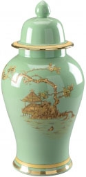 Decorative Accessories Teal Chinoiserie Vase