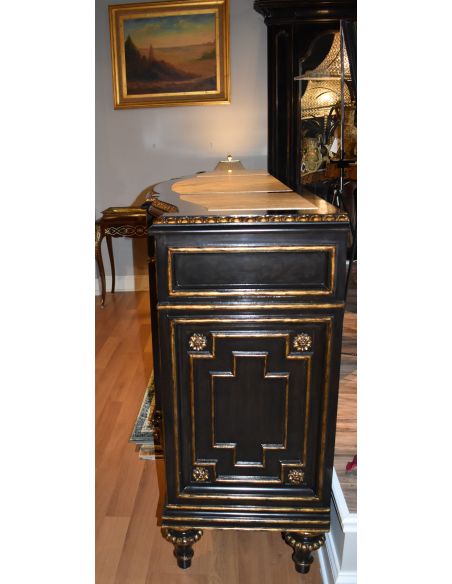 Breakfronts & China Cabinets High end dining room breakfront. Marble top