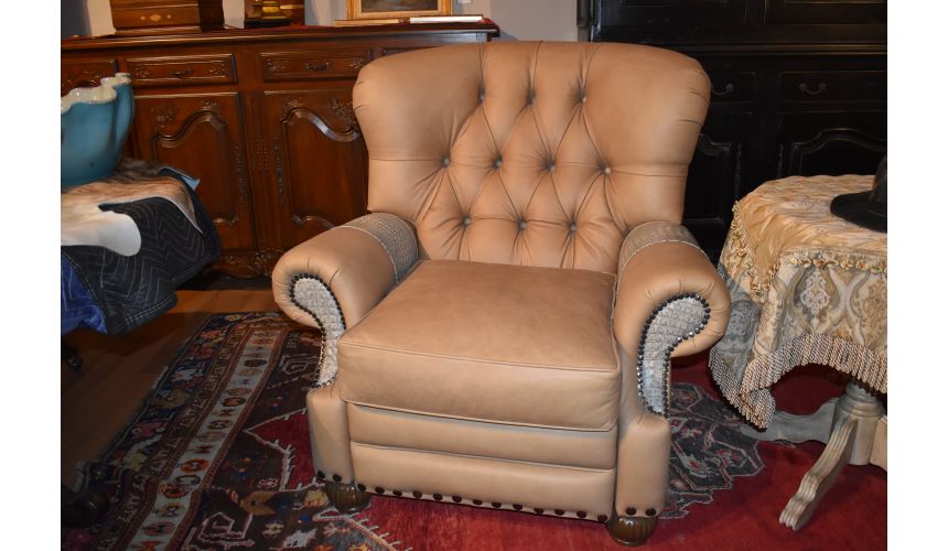 Churchill Tufted Recliner Chair 6622, Churchill Leather Recliner