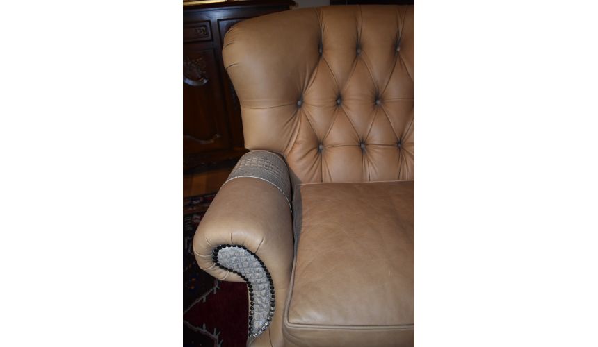 MOTION SEATING - Recliners, Swivels, Rockers Leather and Gator Hide Churchill Tufted Recliner Chair 6622