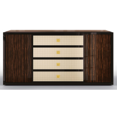 Breakfronts & China Cabinets Gorgeous Peruvian Coffee and Cream Sideboard 2