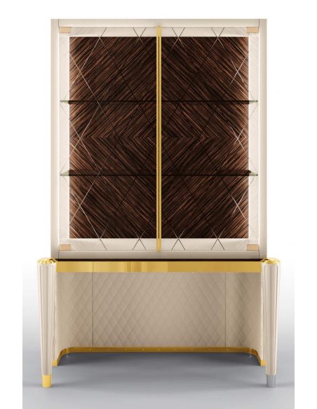 Display Cabinets and Armories High End Crossed Corners Display Cabinet
