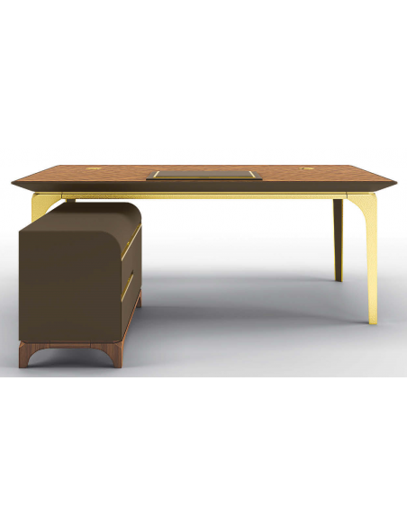 Executive Desks Sleek and Sophisticated Writer's Dream Square Desk + Return Desk