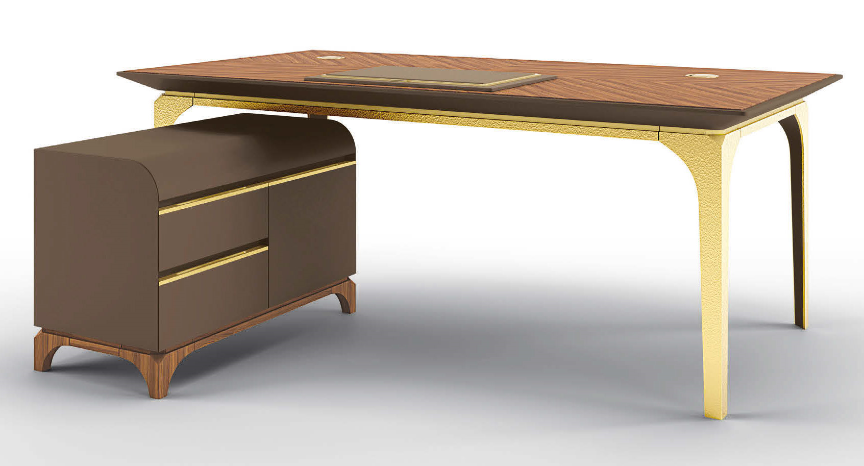 Executive Desks Sleek and Sophisticated Writer's Dream Square Desk + Return Desk