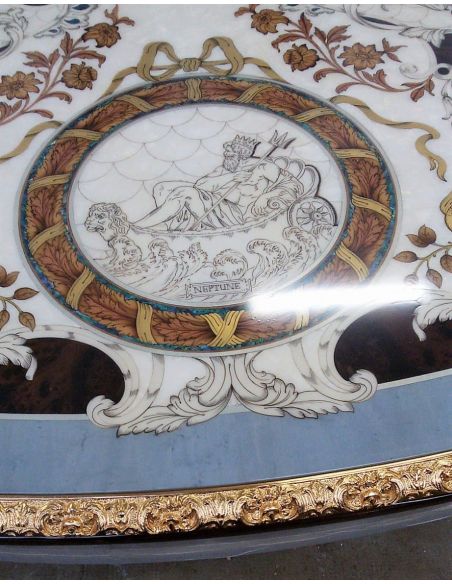 Furniture Masterpieces King Louis Collection. Boulle marquetry work on dining table top