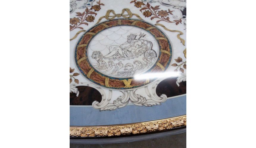 Dining Tables Luxury dining furniture. King Louis Collection Boulle marquetry work.