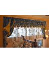 Custom Window Treatments Royal Blue and Gold embroidered custom made draperies