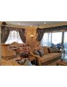 Luxury Leather & Upholstered Furniture Fine fabrics highlight this extraordinary hand made luxury sofa.