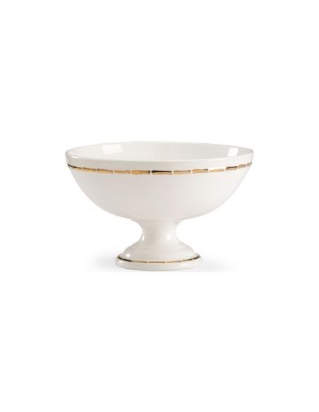 Porcelain Ring Bowl with Pedestal Vase