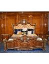 LUXURY BEDROOM FURNITURE Master bed with tufted headboard. Furniture Masterpiece Collection.
