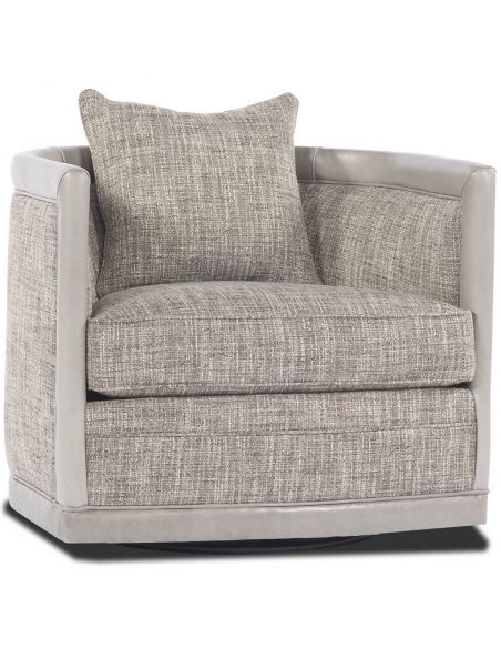 Grey Tweed Swivel Chair