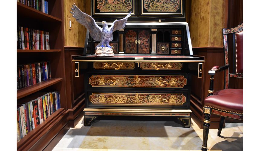 Executive Desks Luxury secretary desk with cabinet. King Louis Collection