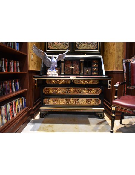 Executive Desks Luxury secretary desk with cabinet. King Louis Collection