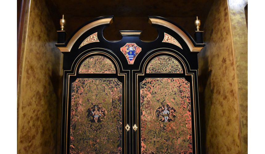 Executive Desks Luxury secretary desk with cabinet. King Louis Collection