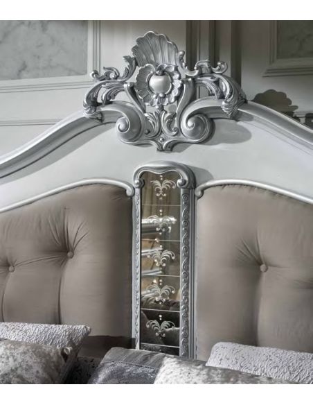 Furniture Masterpieces Venetian master bedroom set with Venetian etched mirror