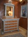Furniture Masterpieces Venetian master bedroom set with Venetian etched mirror
