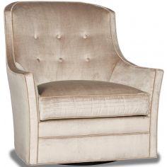 MOTION SEATING - Recliners, Swivels, Rockers Gorgeous Champagne Pop Swivel Armchair