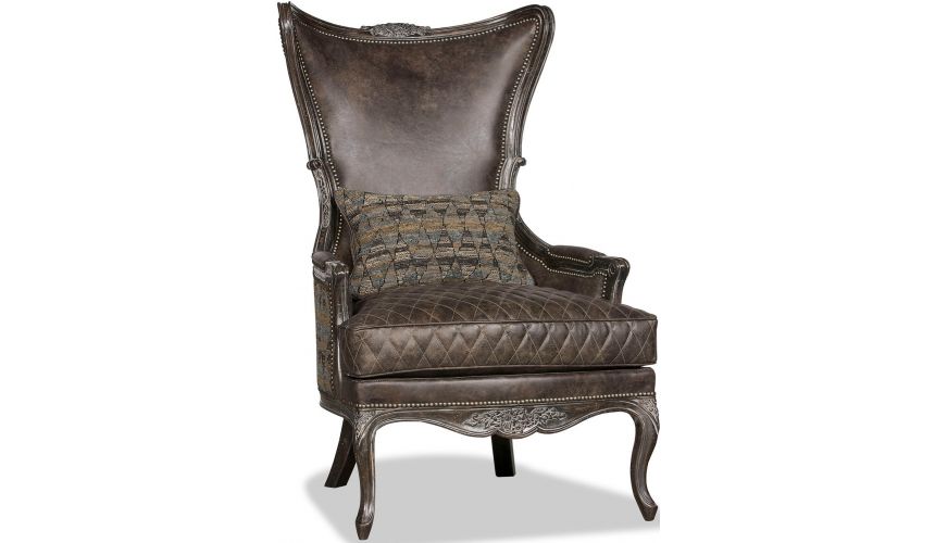 CHAIRS, Leather, Upholstered, Accent High End Rocks of the Stream Accent Chair