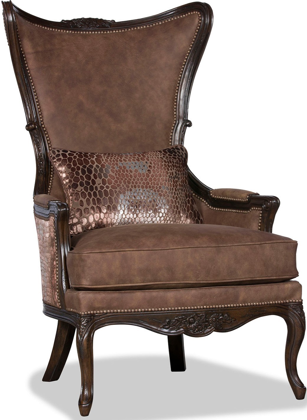 CHAIRS, Leather, Upholstered, Accent Gorgeous Forrest Brown Accent Chair