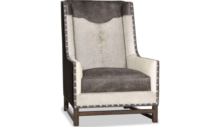 CHAIRS, Leather, Upholstered, Accent Luxurious Stones of the Mountain Armchair