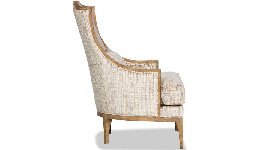 CHAIRS, Leather, Upholstered, Accent Stunning Shore Side Alabaster Accent Chair