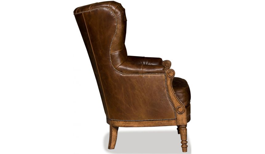 CHAIRS, Leather, Upholstered, Accent Gorgeous Coffee House Arm Chair