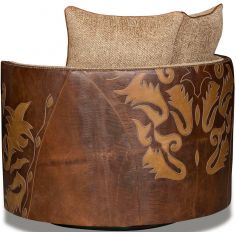 MOTION SEATING - Recliners, Swivels, Rockers Luxurious Sands of Time Swivel Armchair