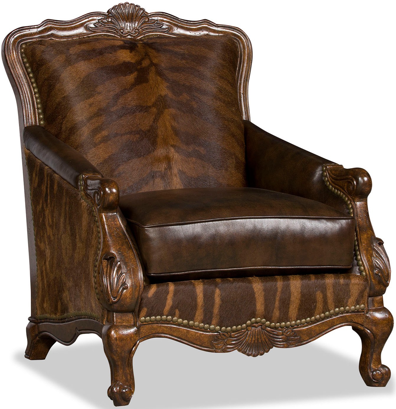 CHAIRS, Leather, Upholstered, Accent Deluxe Jungle Shadows Armchair