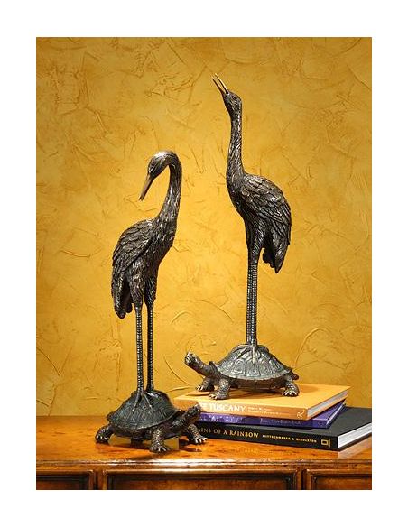 High Quality Furniture Pair Of Turtle Back Cranes