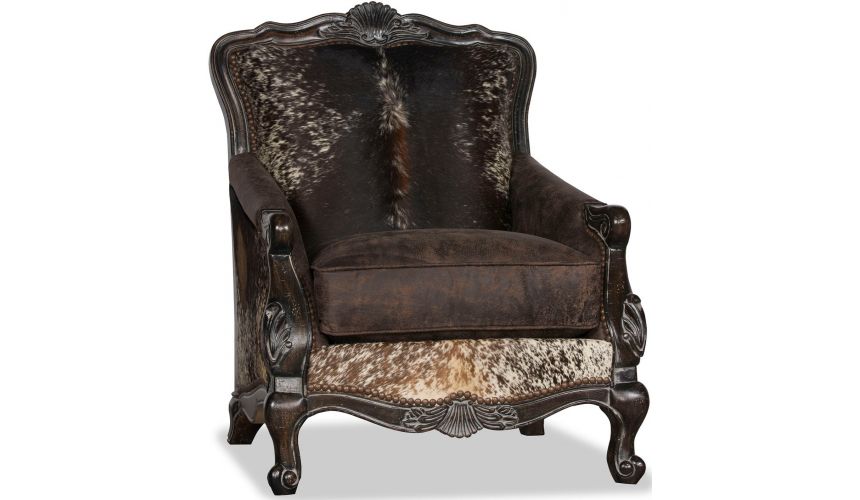 CHAIRS, Leather, Upholstered, Accent High End Warmth of Winter Armchair