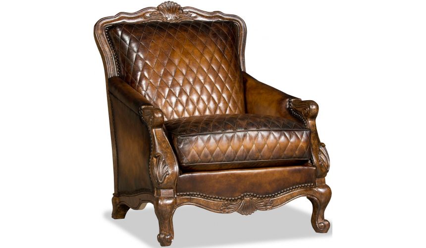 CHAIRS, Leather, Upholstered, Accent Gorgeous Roasting Chestnuts Armchair