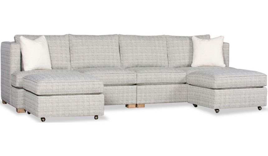 SECTIONALS - Leather & High End Upholstered Furniture Deluxe Smoke Screen Sofa