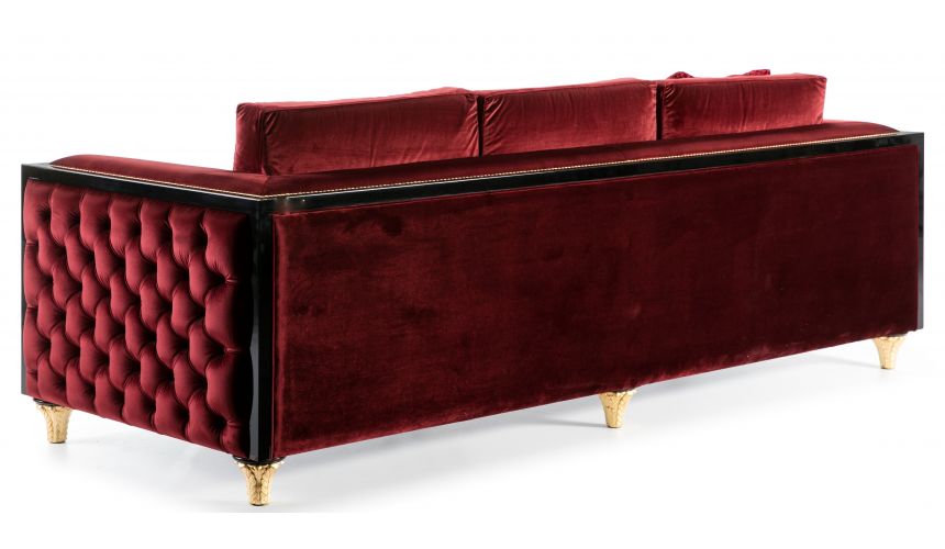 SOFA, COUCH & LOVESEAT STONINGTON COLLECTION RED TUFTED SOFA