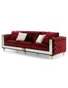 SOFA, COUCH & LOVESEAT STONINGTON COLLECTION RED TUFTED SOFA