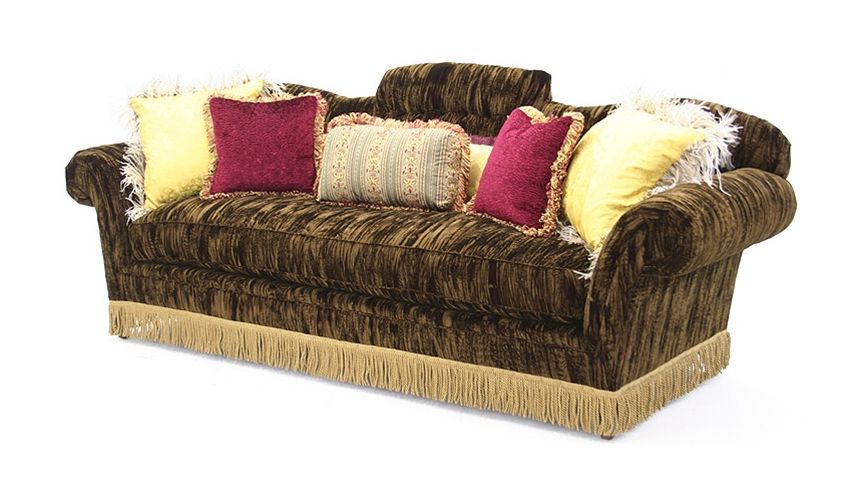 Brown Velvet Sofa fine home furnishings
