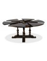 Dining Tables 100 inches open. Jupe table with self storing leaves, Dark walnut