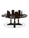 Dining Tables 100 inches open. Jupe table with self storing leaves, Dark walnut