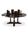 Dining Tables 70 inches open. Jupe table with self storing leaves, Dark walnut