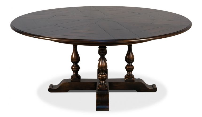 Dining Tables 84 Jupe table with self storing leaves, Dark walnut